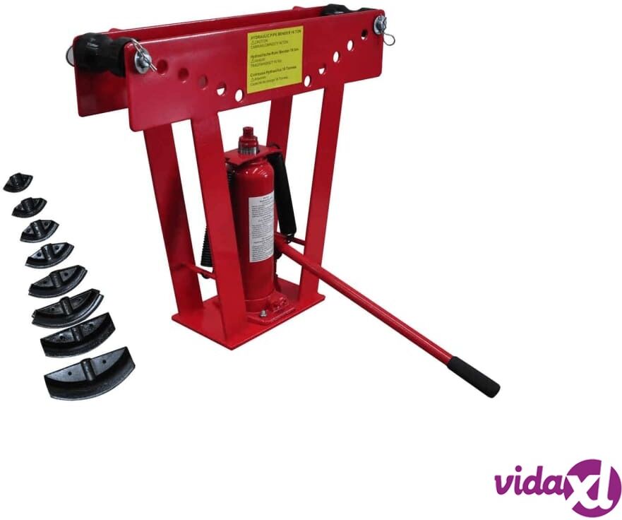 vidaXL 16-Ton Hydraulic Tube Rod Pipe Bender with 8 Dies