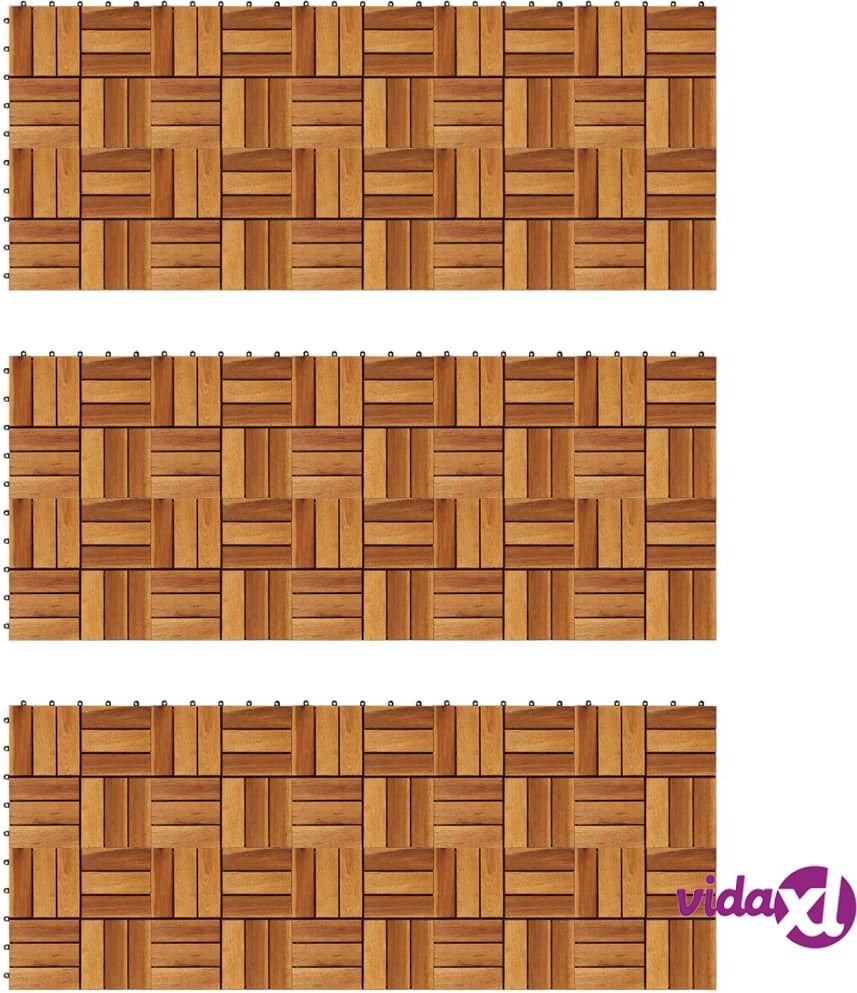 vidaXL Decking Tiles 30 x 30 cm Acacia Set of 30