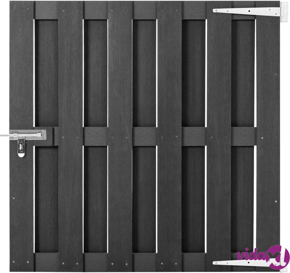 vidaXL Garden Gate WPC 100x100 cm Grey