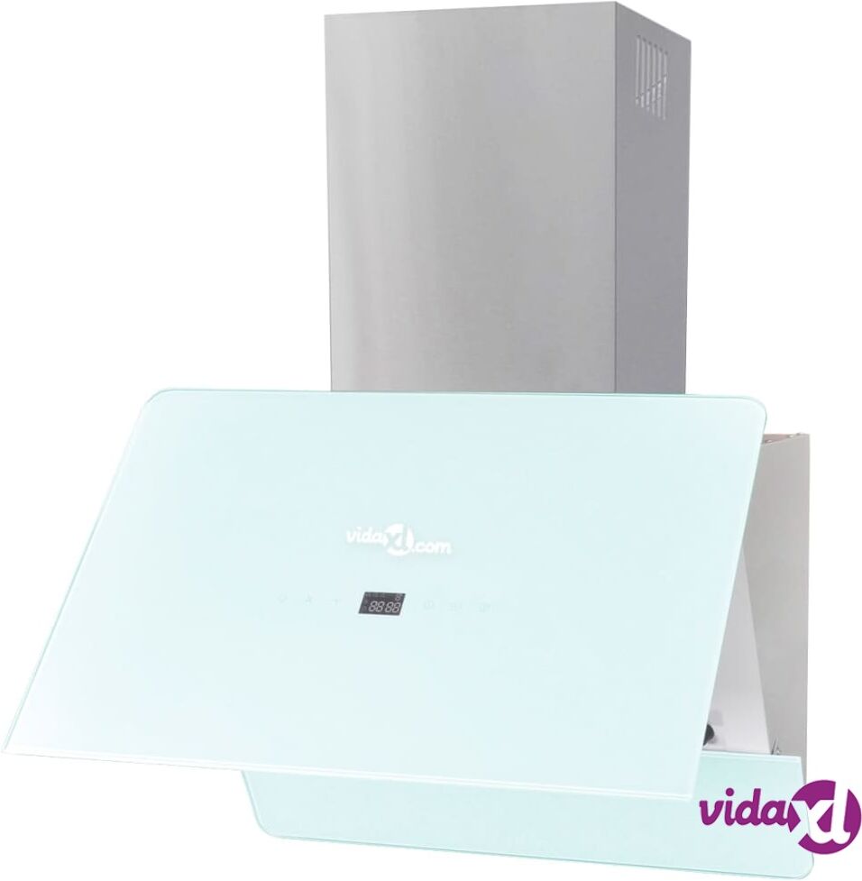 vidaXL Range Hood Tempered Glass White 600 mm