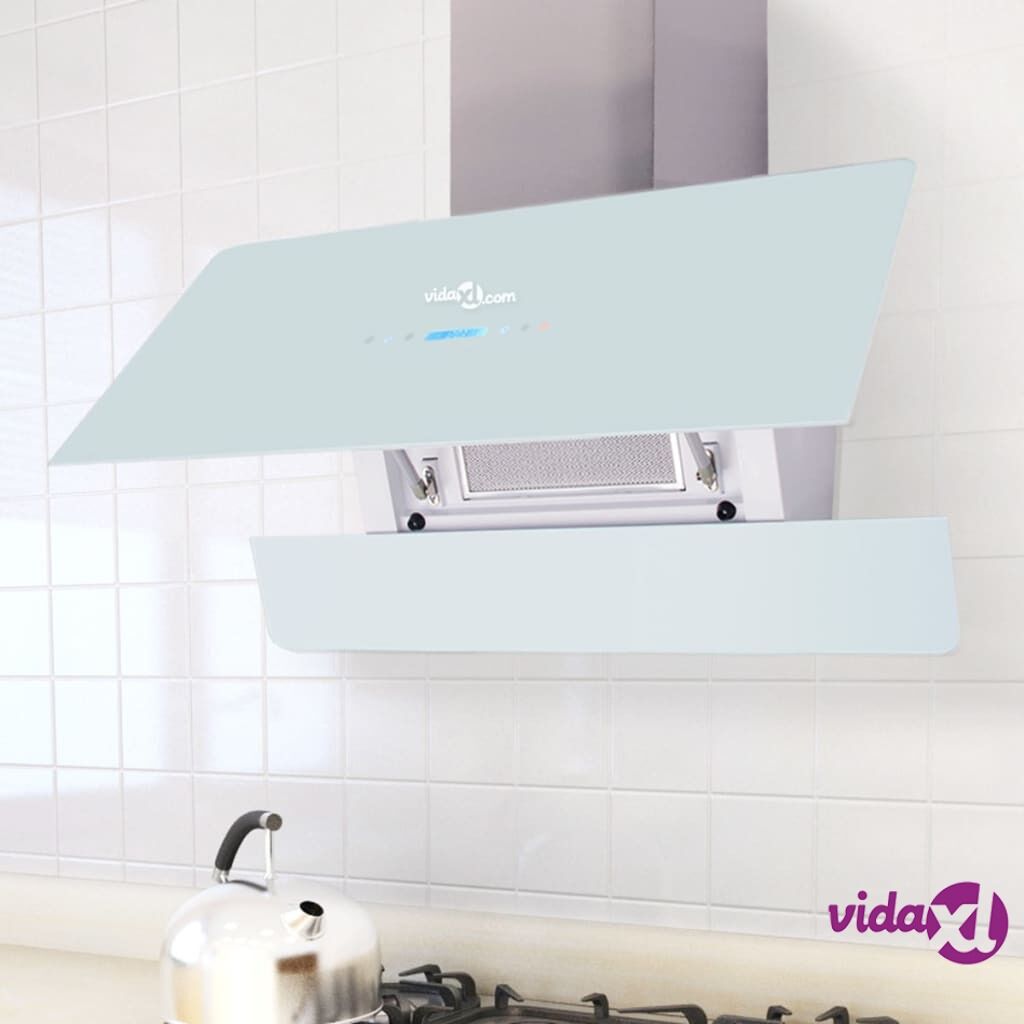 vidaXL Range Hood with Touch Display White 900 mm