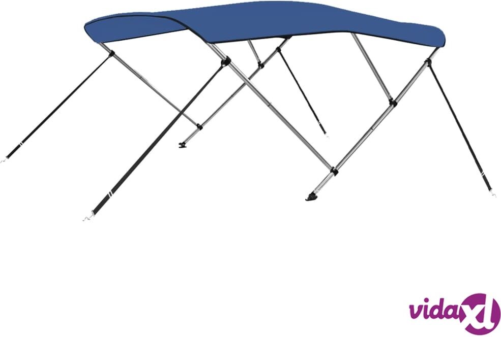 vidaXL 3 Bow Bimini Top Blue 183x160x137 cm