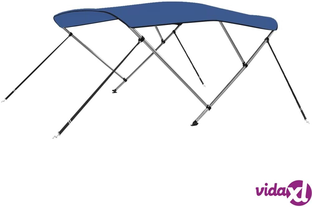 vidaXL 3 Bow Bimini Top Blue 183x196x137 cm