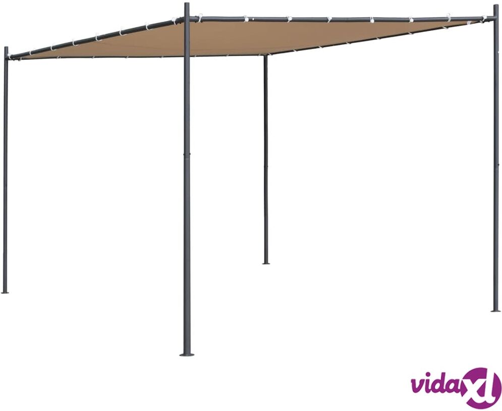 vidaXL Gazebo with Flat Roof 3x3x2,4 m Beige