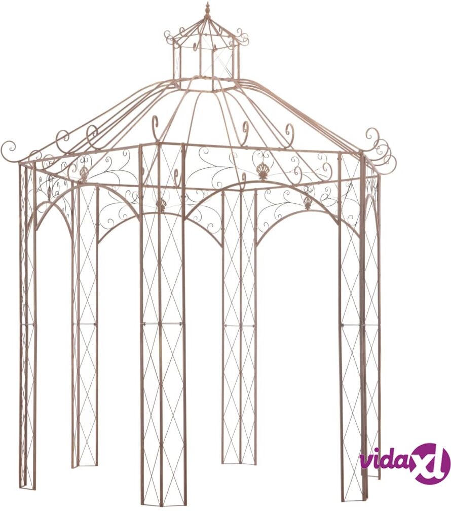 vidaXL Garden Pavilion Antique Brown 3 m Iron