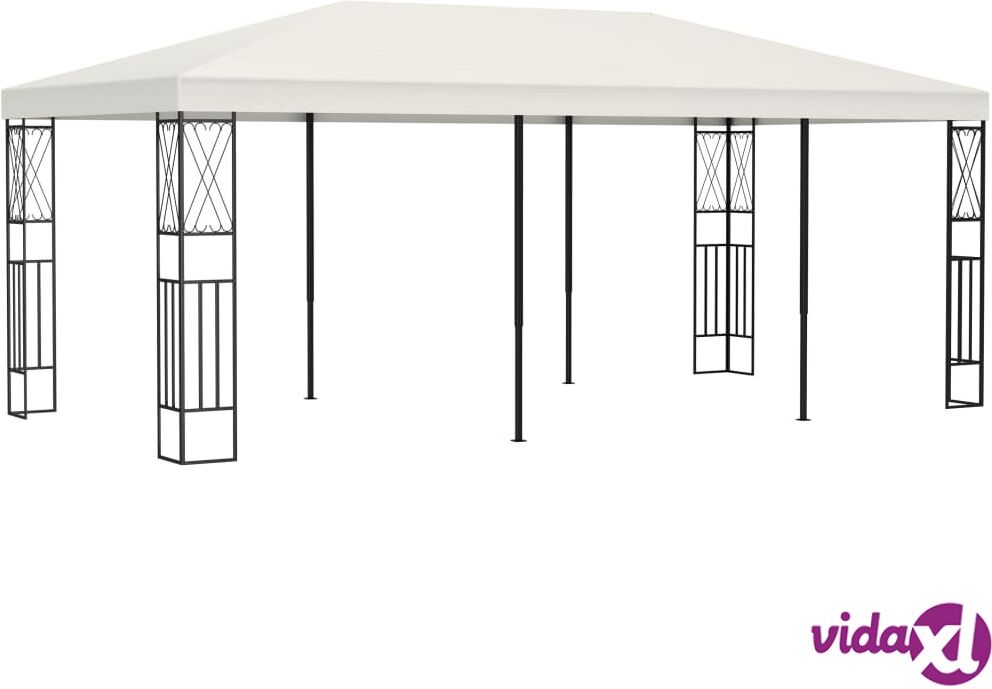 vidaXL Gazebo 3x6 m Cream Fabric