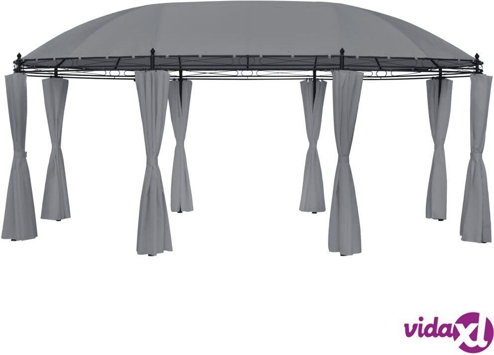 vidaXL Gazebo with Curtains 520x349x255 cm Anthracite