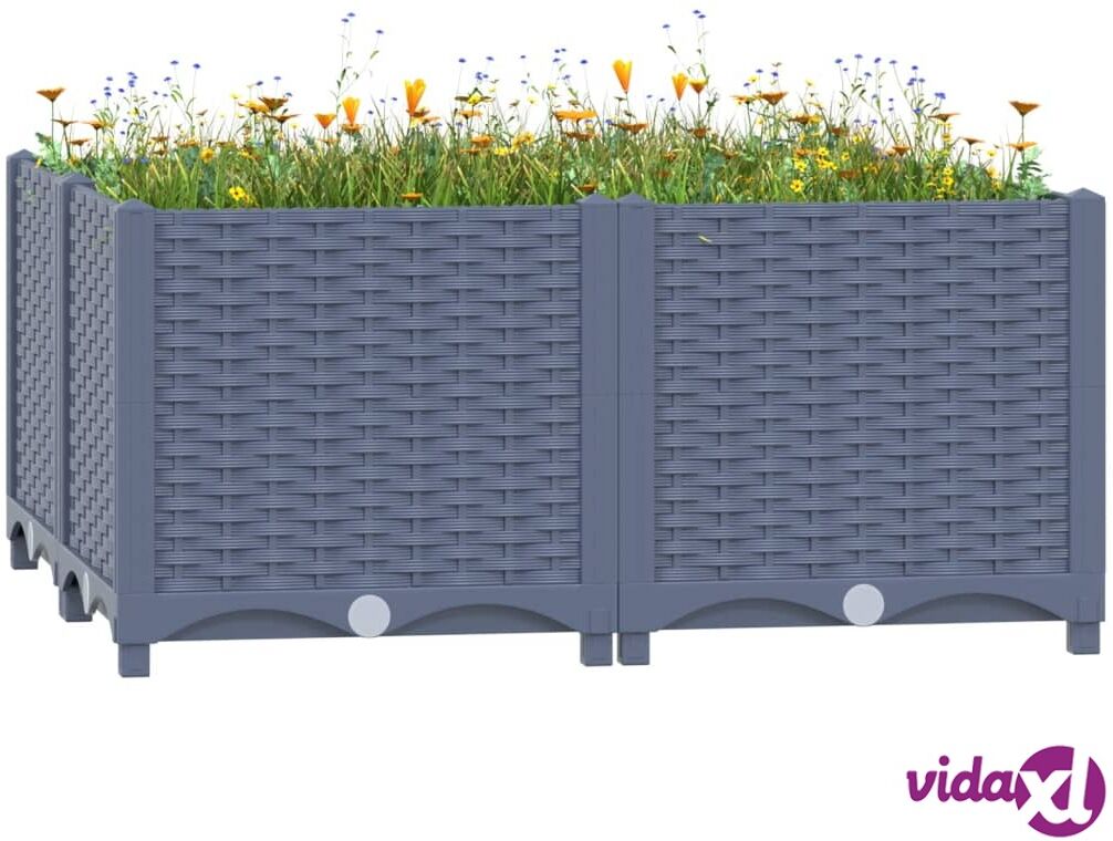 vidaXL Raised Bed 80x80x38 cm Polypropylene