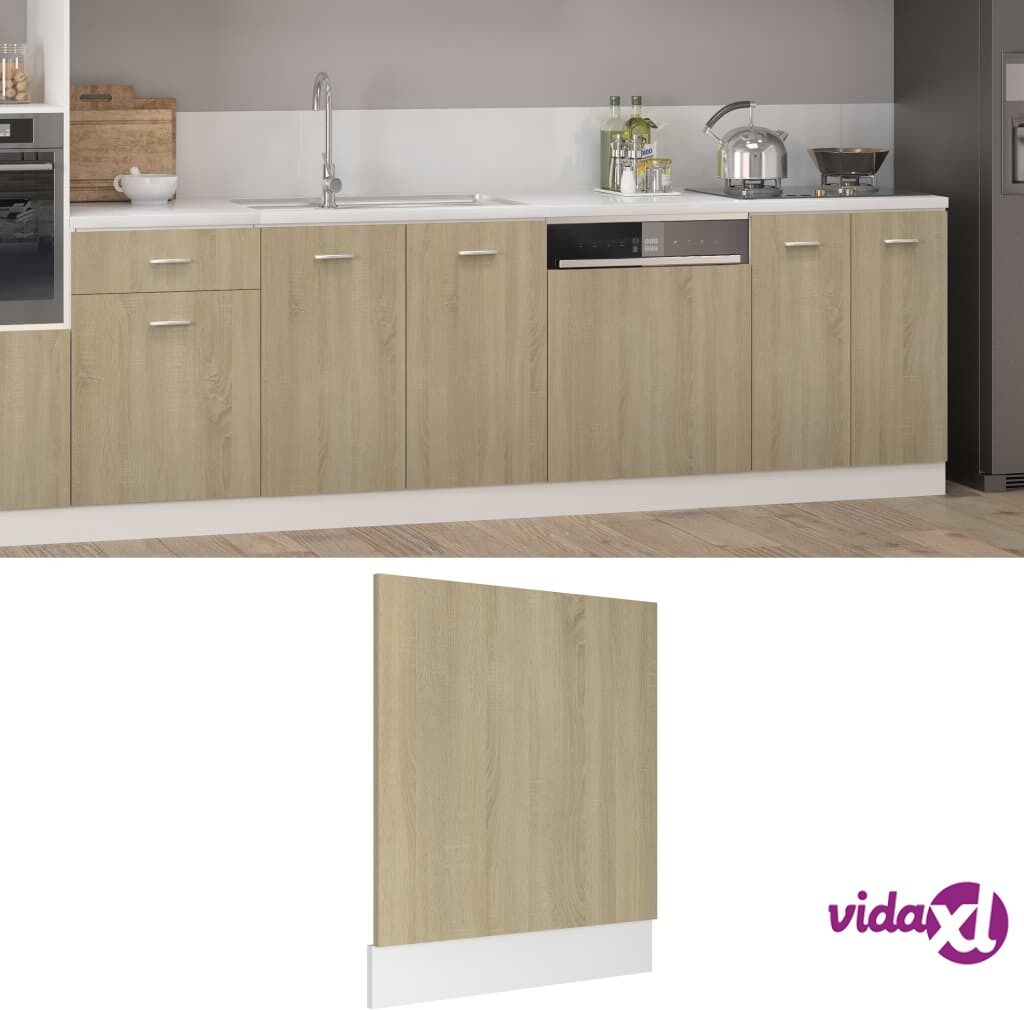 vidaXL Dishwasher Panel Sonoma Oak 59.5x3x67 cm Chipboard