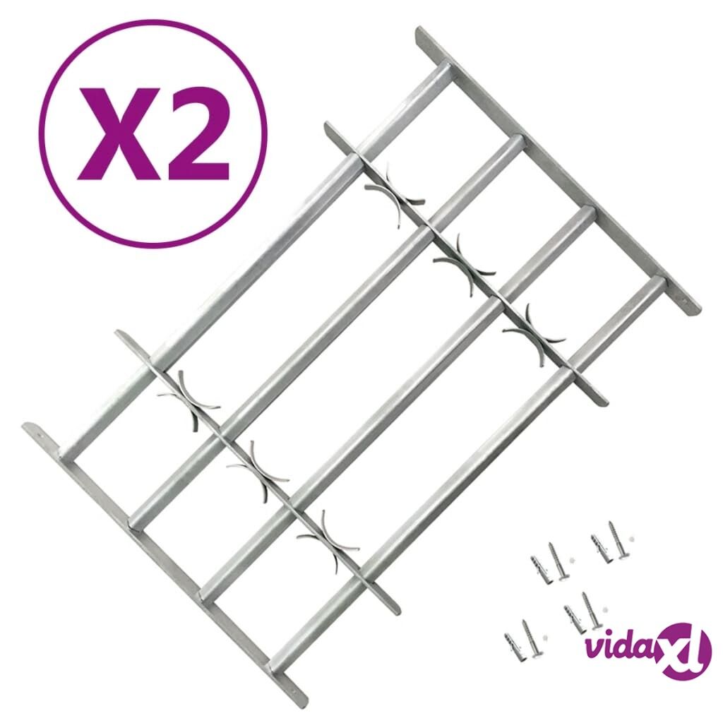 vidaXL Adjustable Security Grilles for Windows 2 pcs 1000-1500 mm