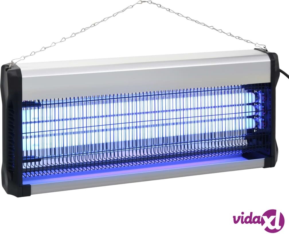 vidaXL Insect Killer Black Aluminium ABS 60 W