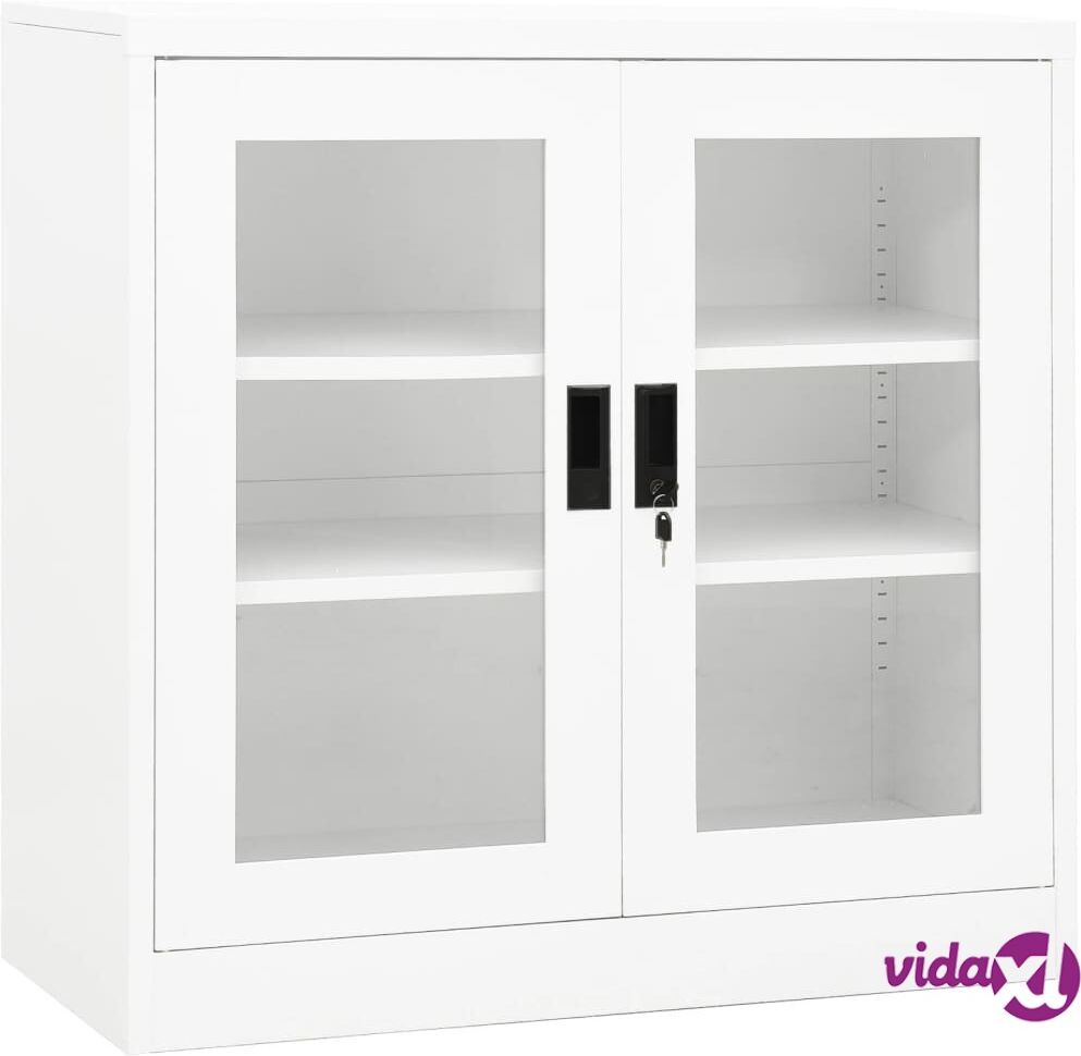 vidaXL Office Cabinet White 90x40x90 cm Steel