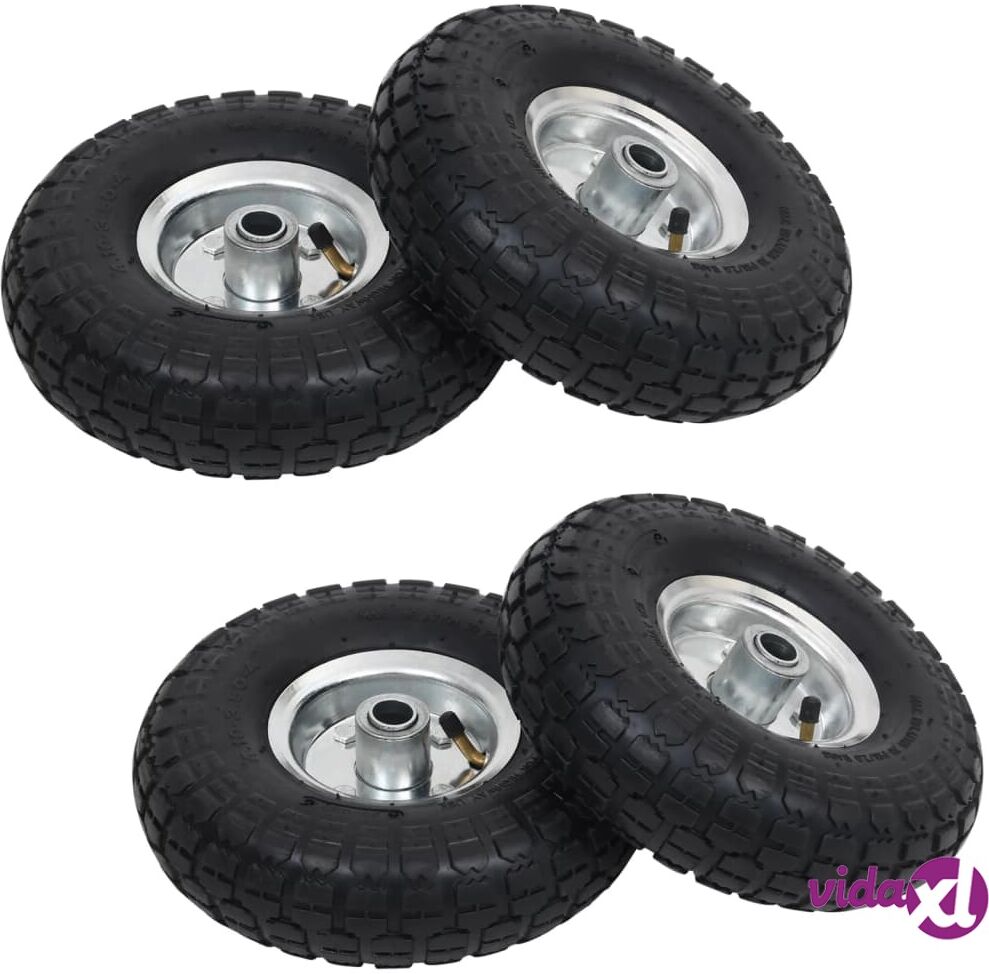 vidaXL Sack Truck Wheels 4 pcs Rubber 4.10/3.50-4