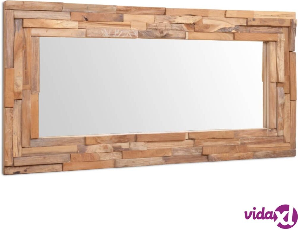 vidaXL Decorative Mirror Teak 120x60 cm Rectangular