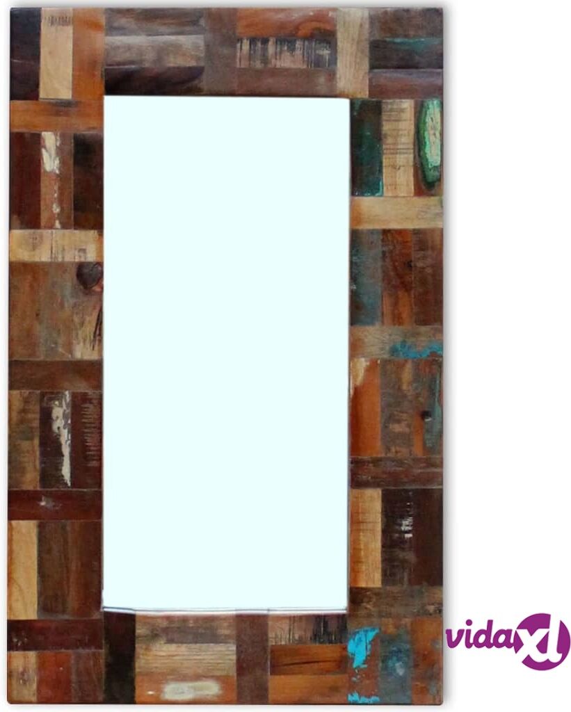 vidaXL Mirror Solid Reclaimed Wood 80x50 cm