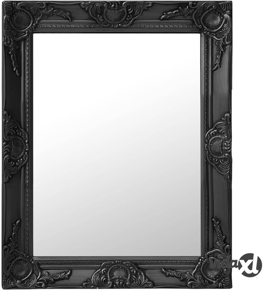 vidaXL Wall Mirror Baroque Style 50x60 cm Black