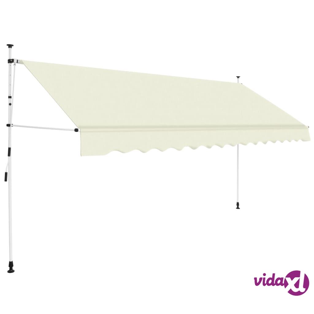 vidaXL Manual Retractable Awning 350 cm Cream