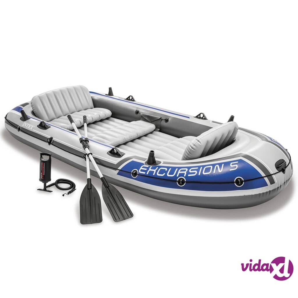 Intex Excursion 5 Set Inflatable Boat with Oars and Pump