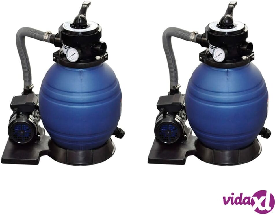 vidaXL Sand Filter Pumps 2pcs 400 W 11000 l/h