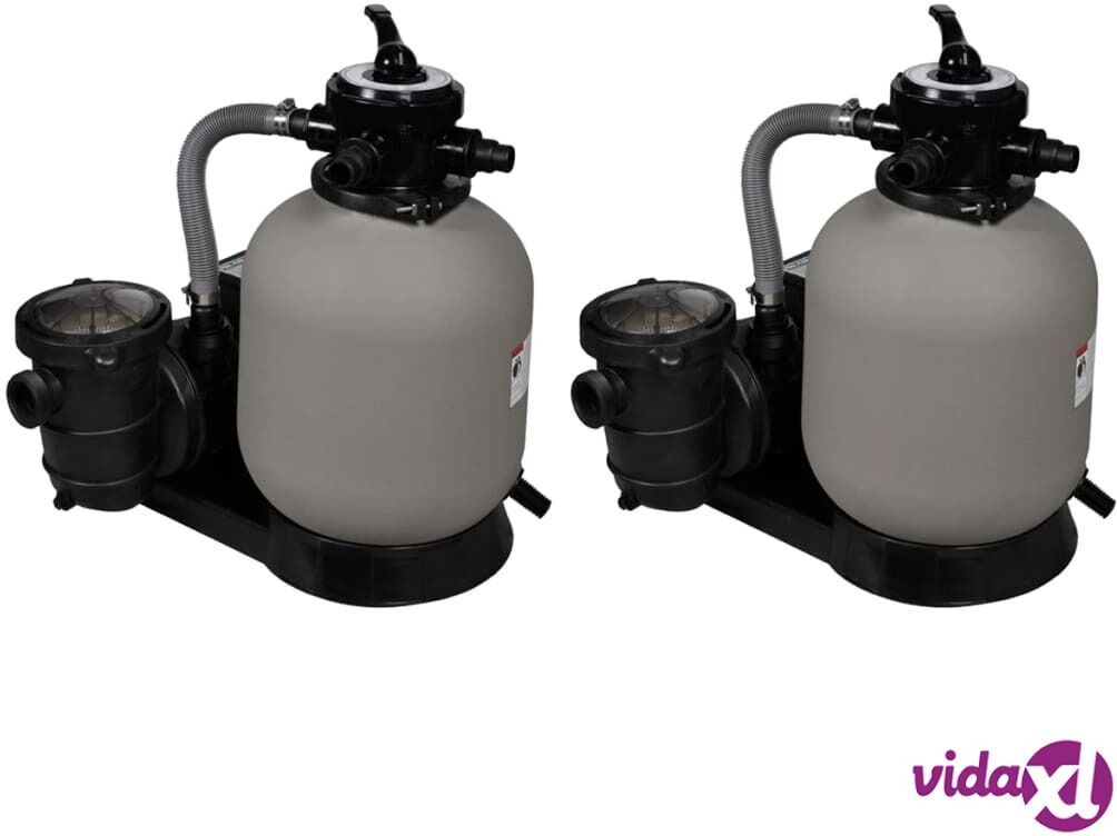 vidaXL Sand Filter Pumps 2 pcs 600 W 17000 l/h