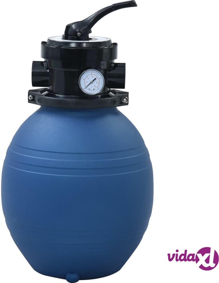 vidaXL Pool Sand Filter with 4 Position Valve Blue 300 mm