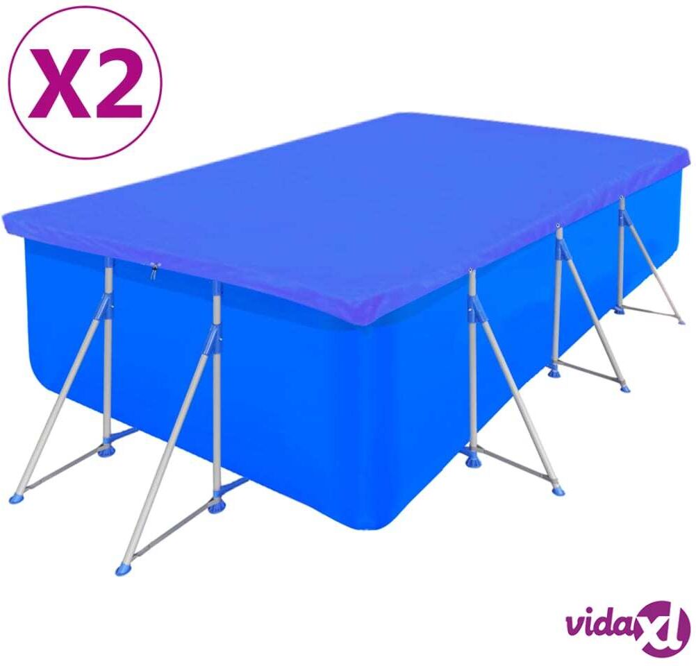 vidaXL Pool Covers 2 pcs PE Rectangular 90 g/sqm 540x270 cm