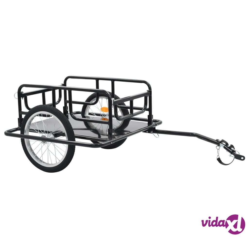 vidaXL Bike Cargo Trailer 130x73x48.5 cm Steel Black