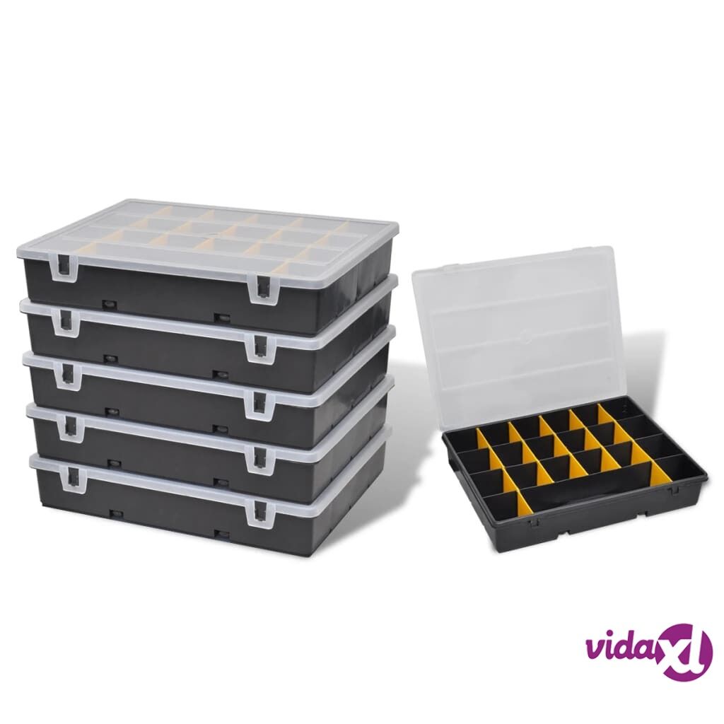 vidaXL Storage Box Sort Case 6 pcs