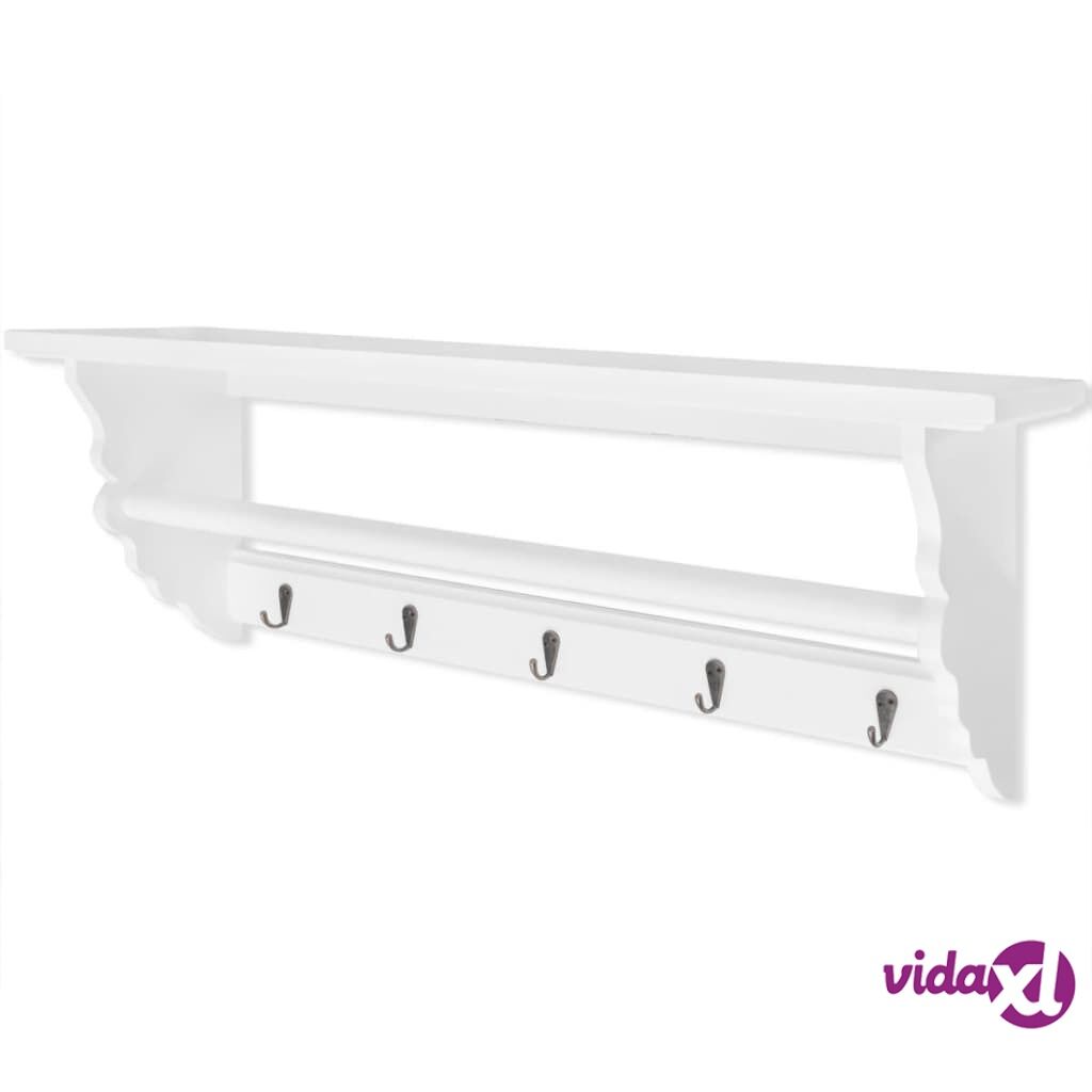 vidaXL Coat Rack MDF White Baroque Style