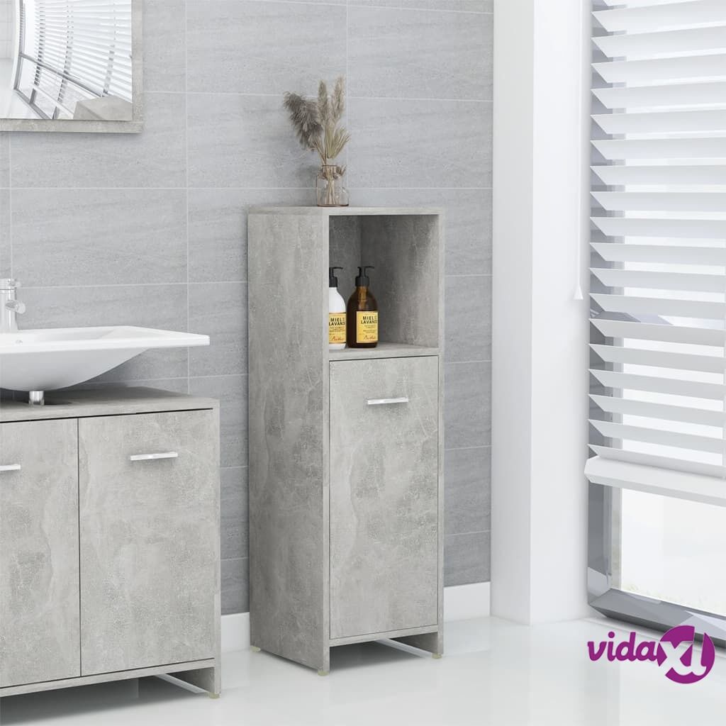 vidaXL Bathroom Cabinet Concrete Grey 30x30x95 cm Chipboard