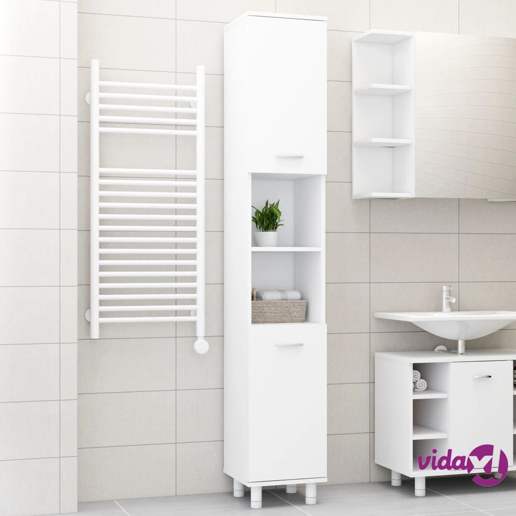 vidaXL Bathroom Cabinet White 30x30x179 cm Chipboard