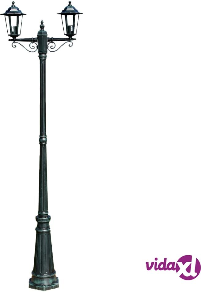 vidaXL Garden Lamp Post Dark Green 215 cm