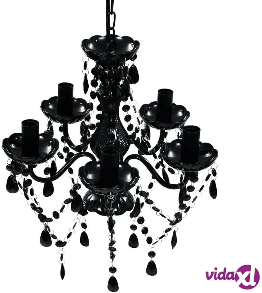 vidaXL BLACK Crystal Light 5 Bulb