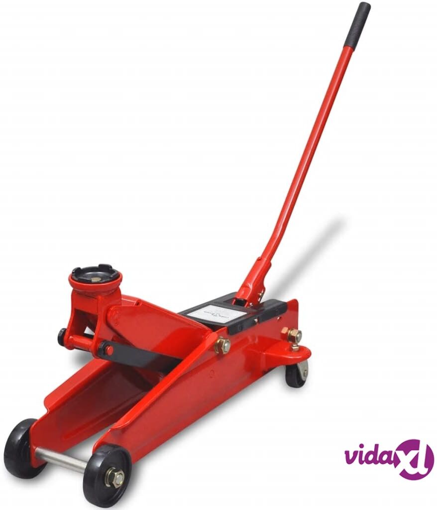 vidaXL Low-Profile Hydraulic Floor Jack 3 Ton Red