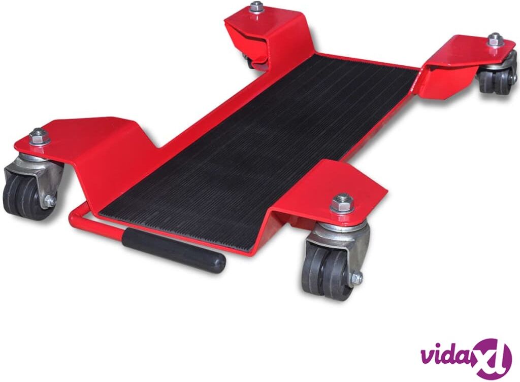 vidaXL Motorcycle Dolly Centre Stand Red