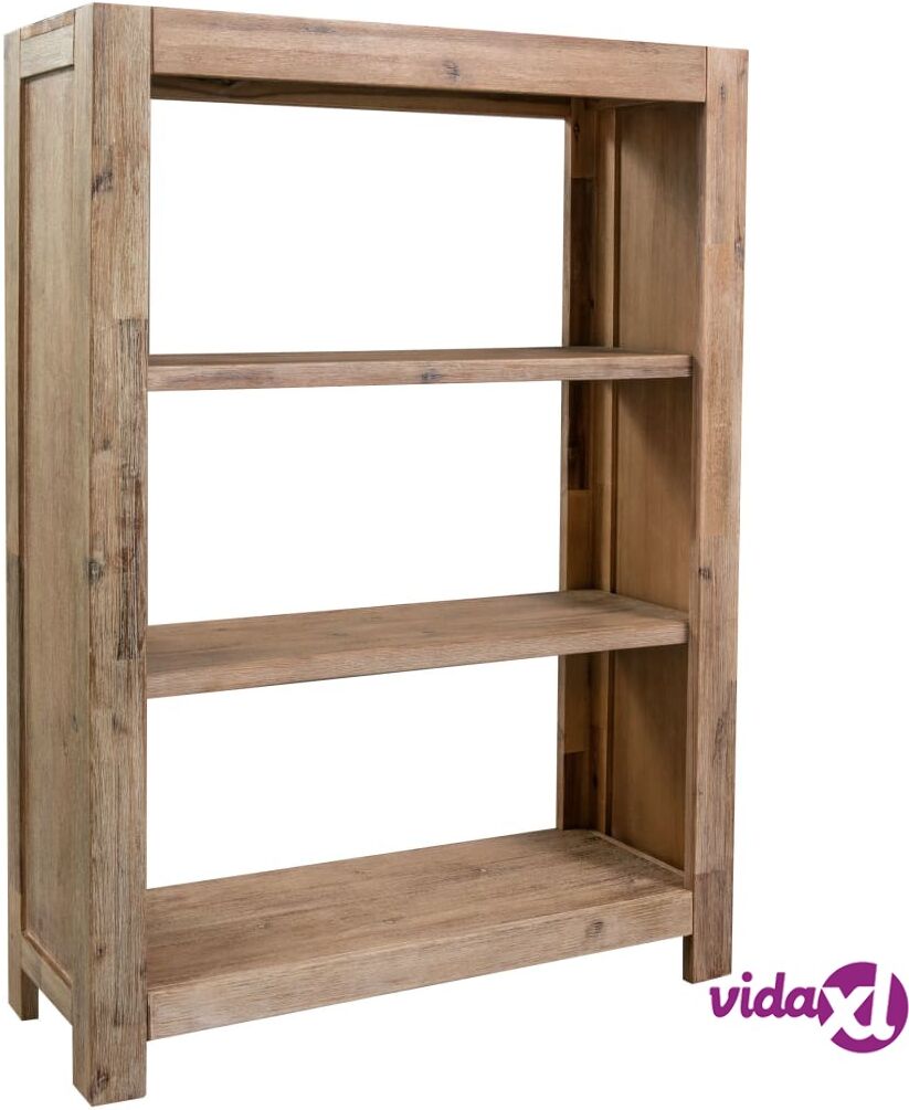 vidaXL 3-Tier Bookcase 80x30x110 cm Solid Acacia Wood