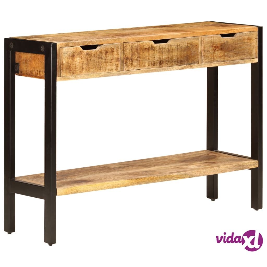 vidaXL Sideboard with 3 Drawers 110x35x75 cm Solid Mango Wood