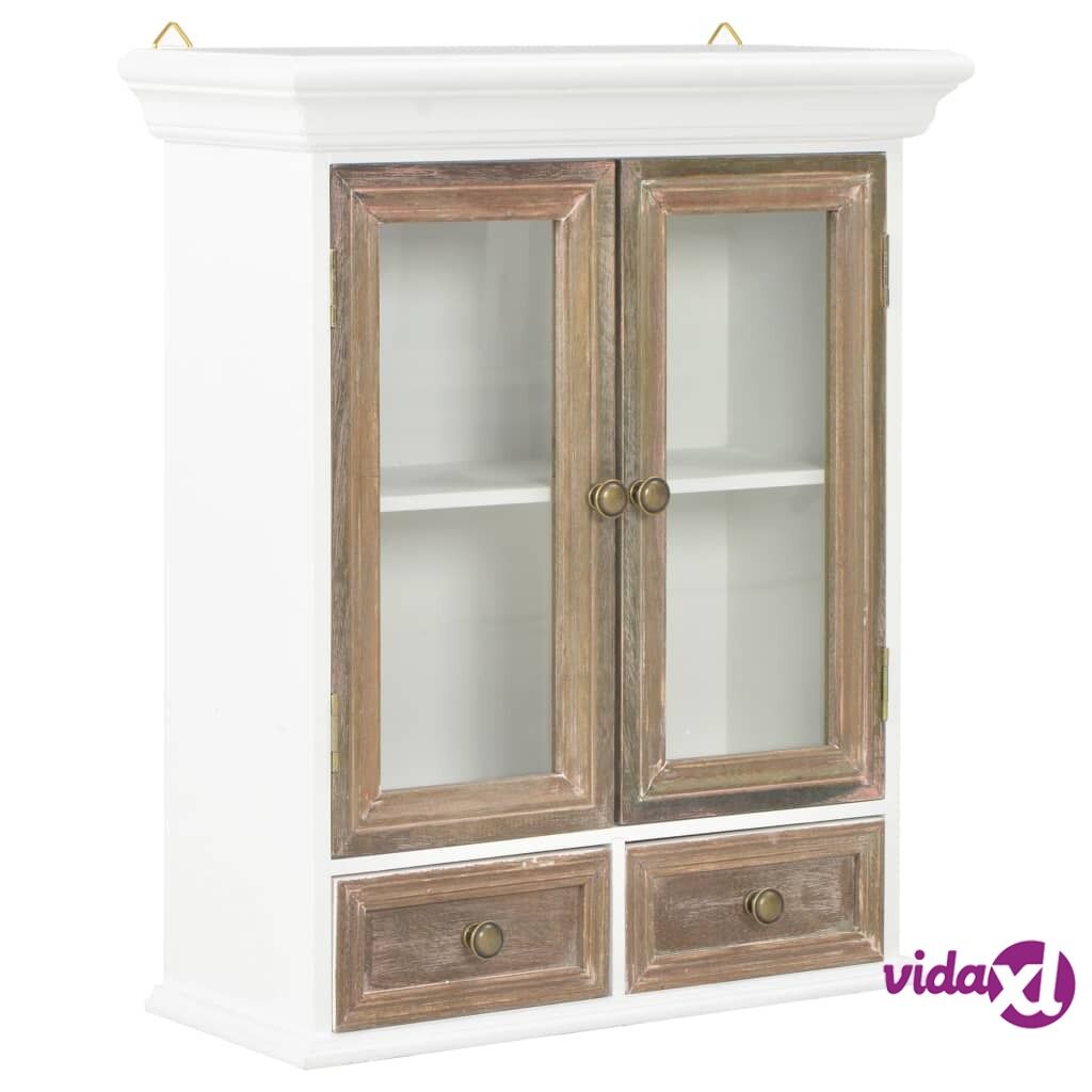 vidaXL Wall Cabinet White 49x22x59 cm Solid Wood
