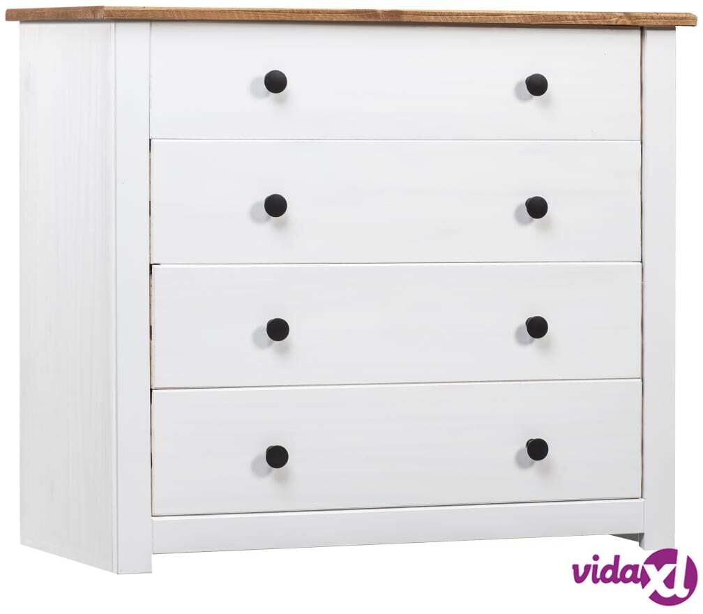 vidaXL Side Cabinet White 80x40x73 cm Pine Panama Range