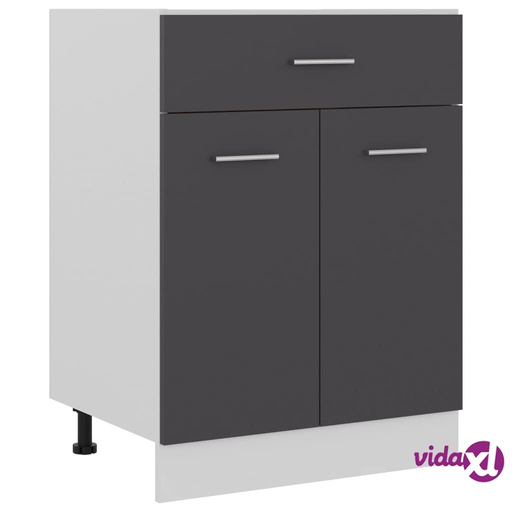 vidaXL Drawer Bottom Cabinet Grey 60x46x81.5 cm Chipboard