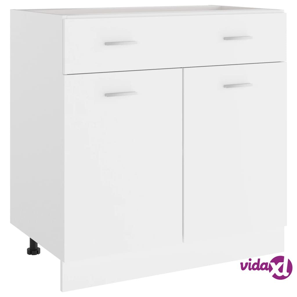 vidaXL Drawer Bottom Cabinet White 80x46x81.5 cm Chipboard