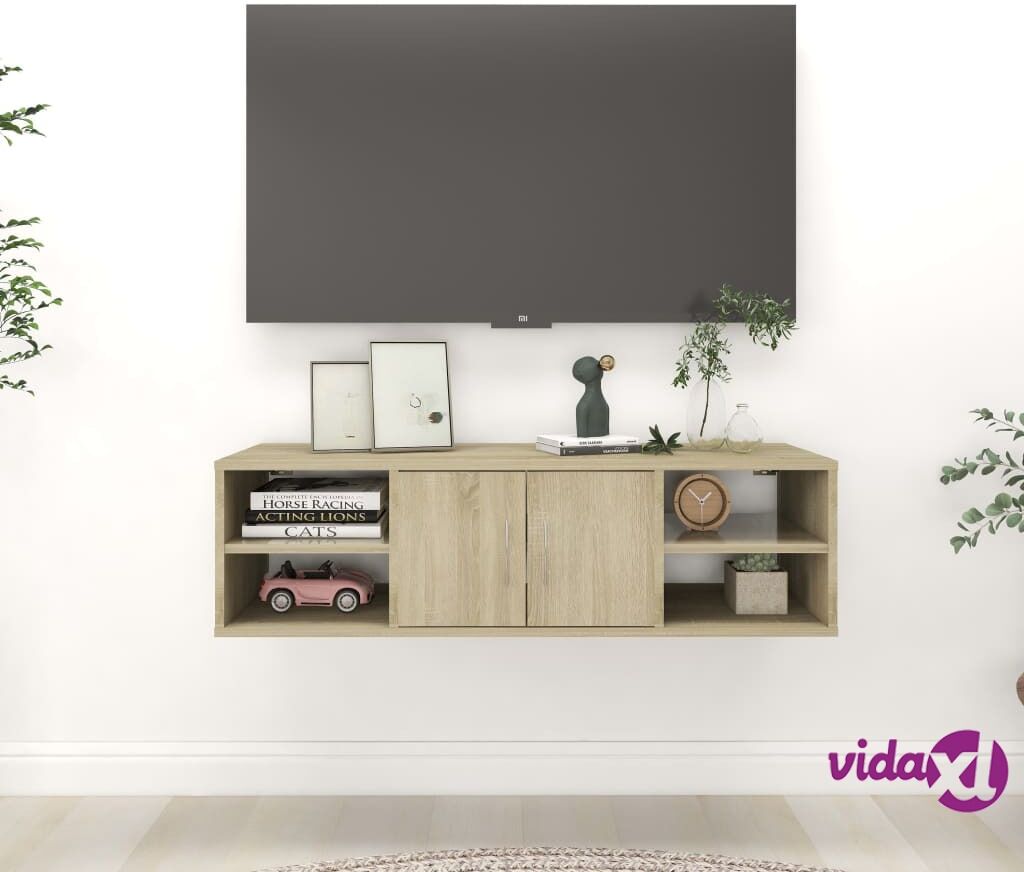 vidaXL Wall Shelf Sonoma Oak 102x30x29 cm Chipboard