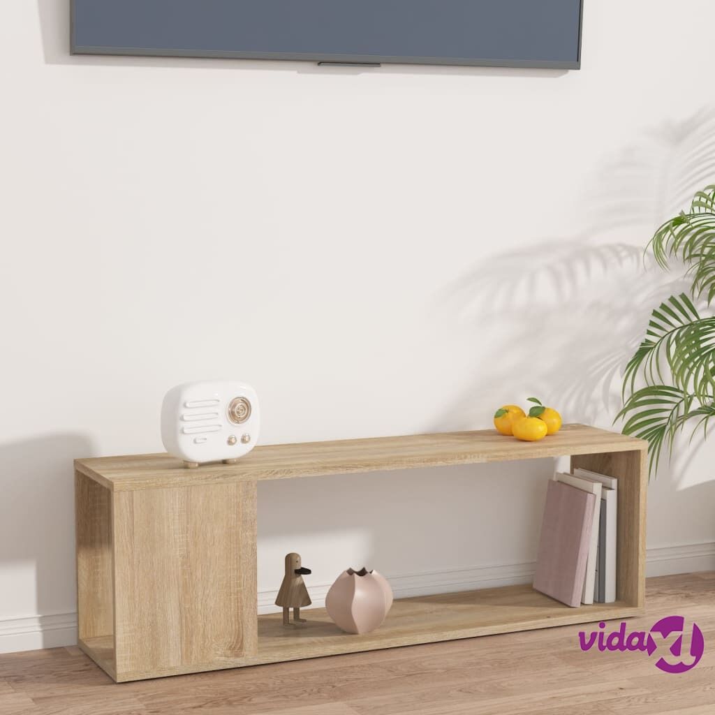 vidaXL TV Cabinet Sonoma Oak 100x24x32 cm Chipboard