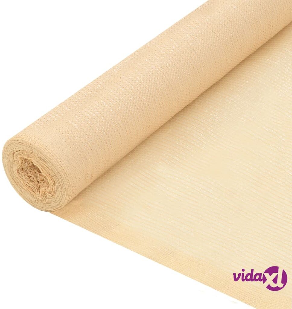 vidaXL Privacy Net HDPE 2x25 m Beige