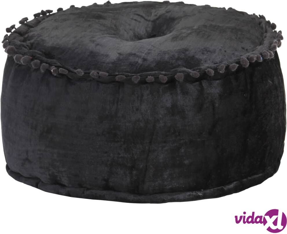 vidaXL Round Pouffe Velvet 40x20 cm Anthracite