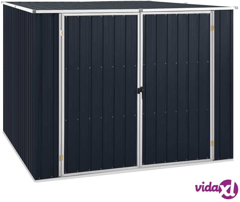 vidaXL Garden Shed Anthracite 195x198x159 cm Galvanised Steel