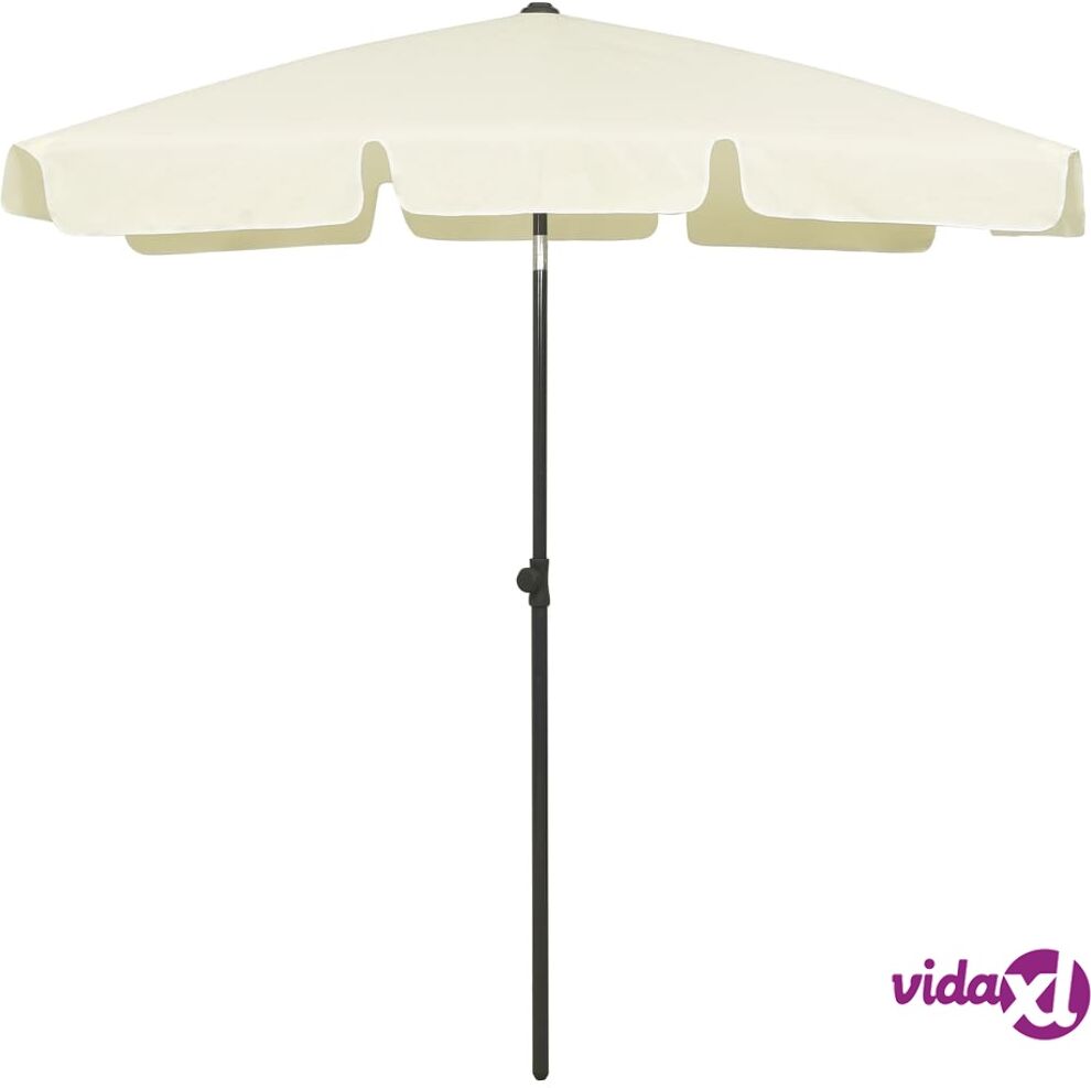 vidaXL Beach Umbrella Sand Yellow 180x120 cm