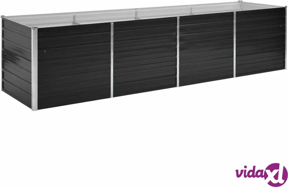 vidaXL 45728 vidaXL Garden Raised Bed Anthracite 320x80x77 cm Galvanised Steel