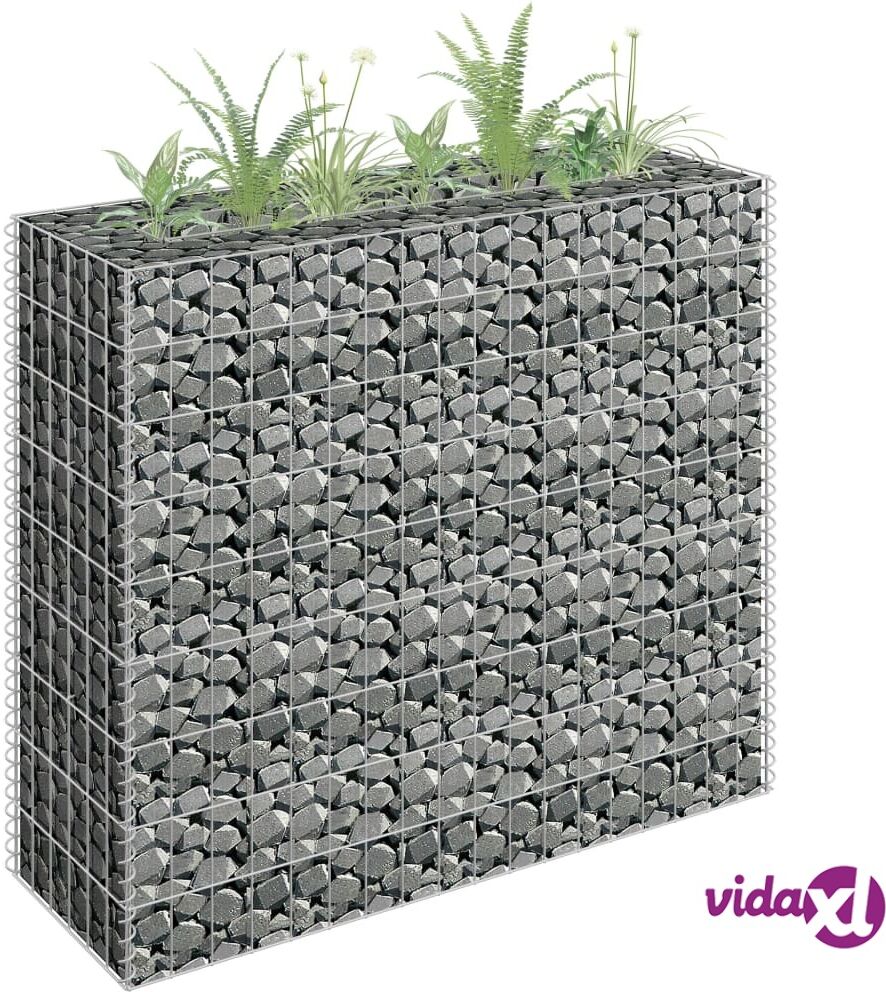 vidaXL Gabion Raised Bed Galvanised Steel 90x30x90 cm