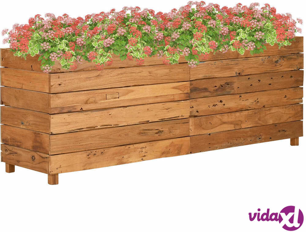 vidaXL Raised Bed 150x40x55 cm Recycled Teak and Steel